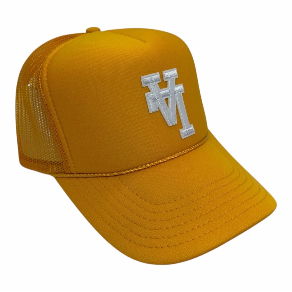 NEW VINTAGE STYLE LOS ANGELES LA YELLOW TRUCKER HAT CAP ADULT S…
